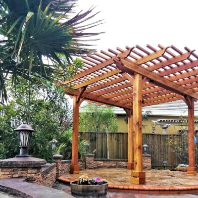 The Round Pergola Forever Redwood